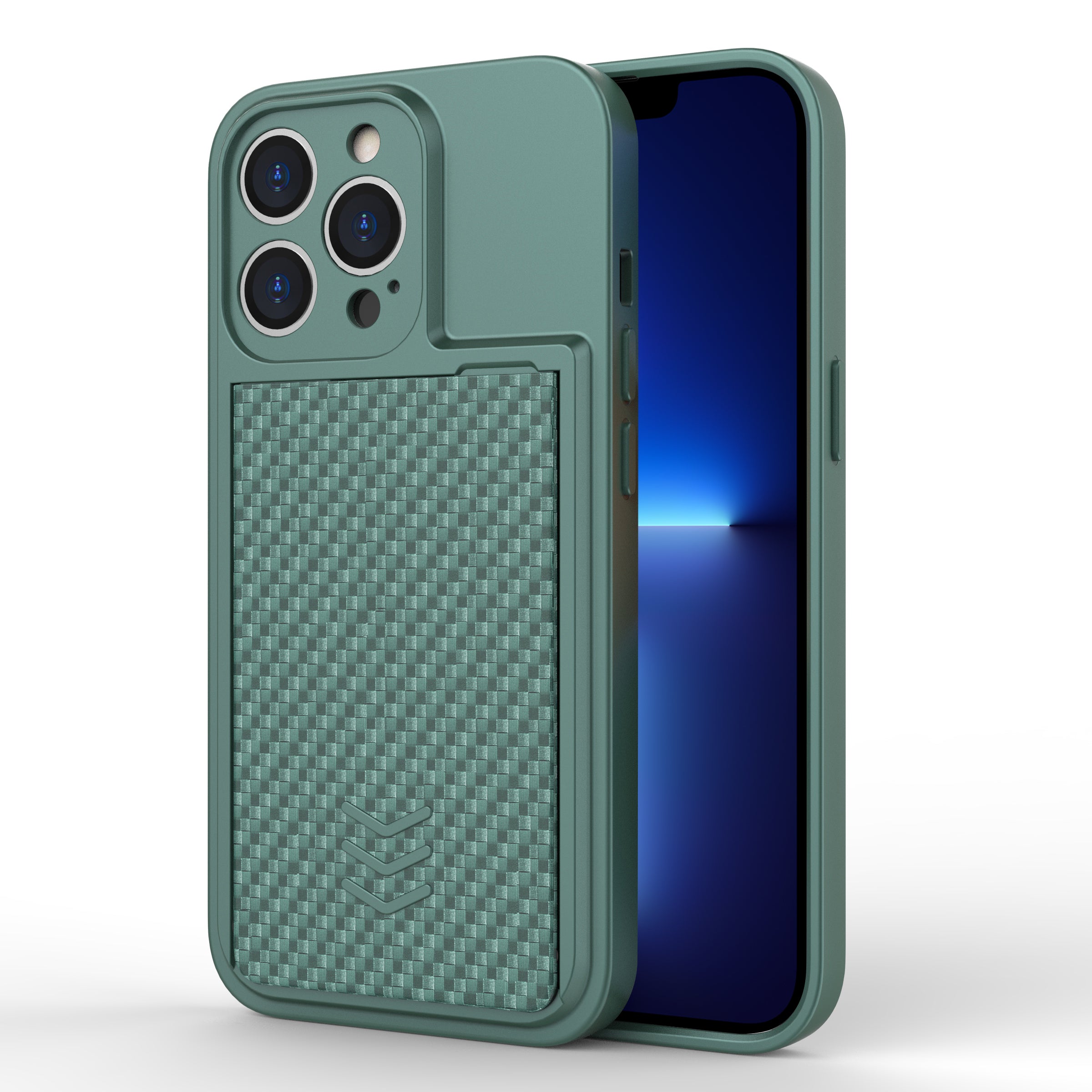 For iPhone 13 Pro PC Slide Card Holder Phone Case Protective TPU Cover For iPhone 13 Pro PC Slide Card Holder Phone Case Protective TPU Cover